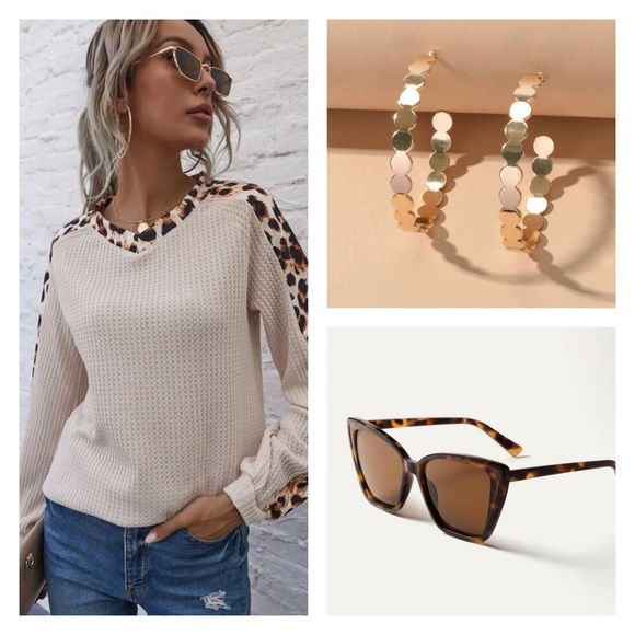 Mia Woman’s Leopard Print Raglan Sleeved Top - Picture 6 of 6